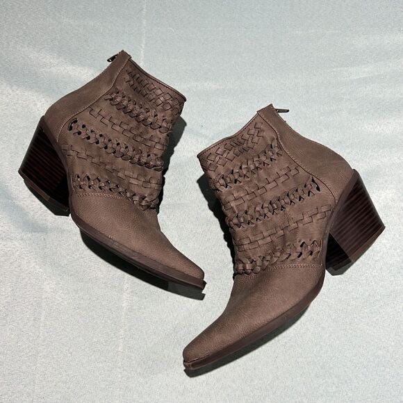 Seven Dials lattice woven Ankle Boots Size 8 B49 - Picture 2 of 10